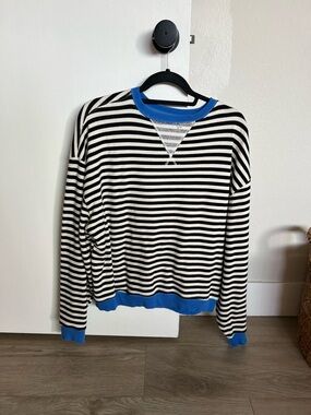 Free People We The Free Striped Oversized Crewneck